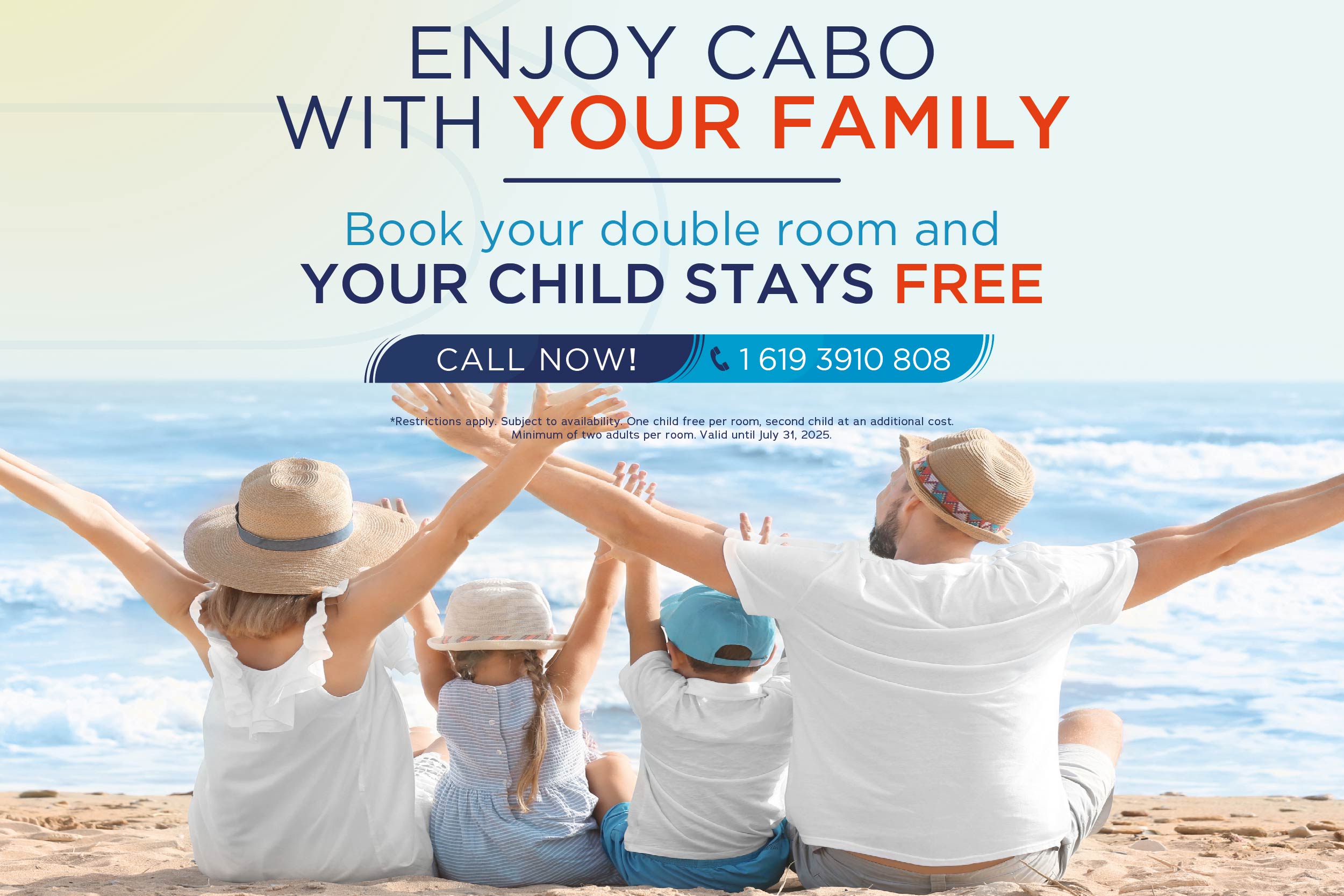 Offer one child stays at no additional cost.